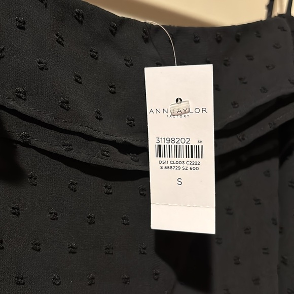 Ann Taylor Black Off-Shoulder Blouse - Picture 2 of 4